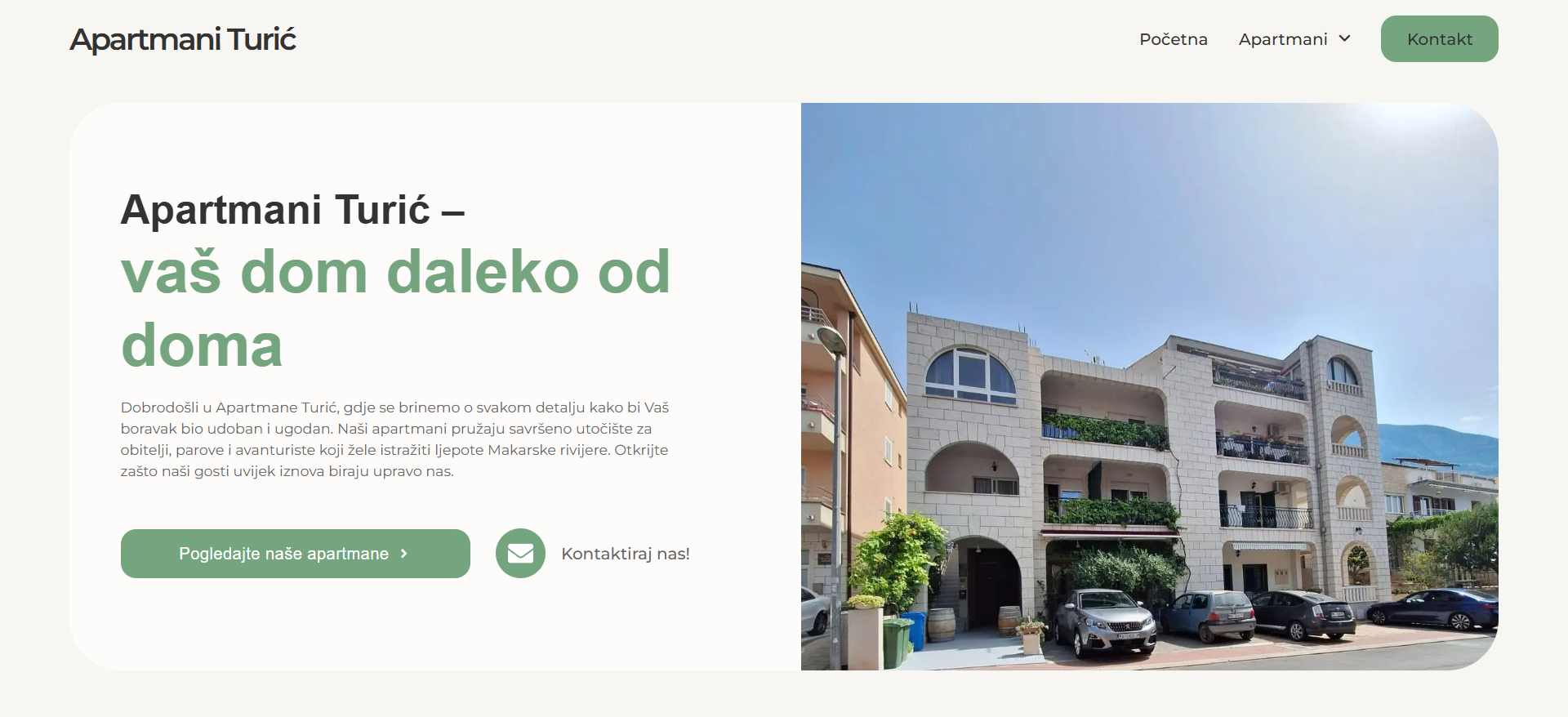 The house hosting Apartmani Turić with available rental apartments