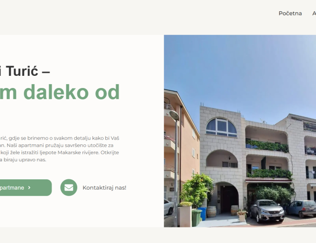 The house hosting Apartmani Turić with available rental apartments
